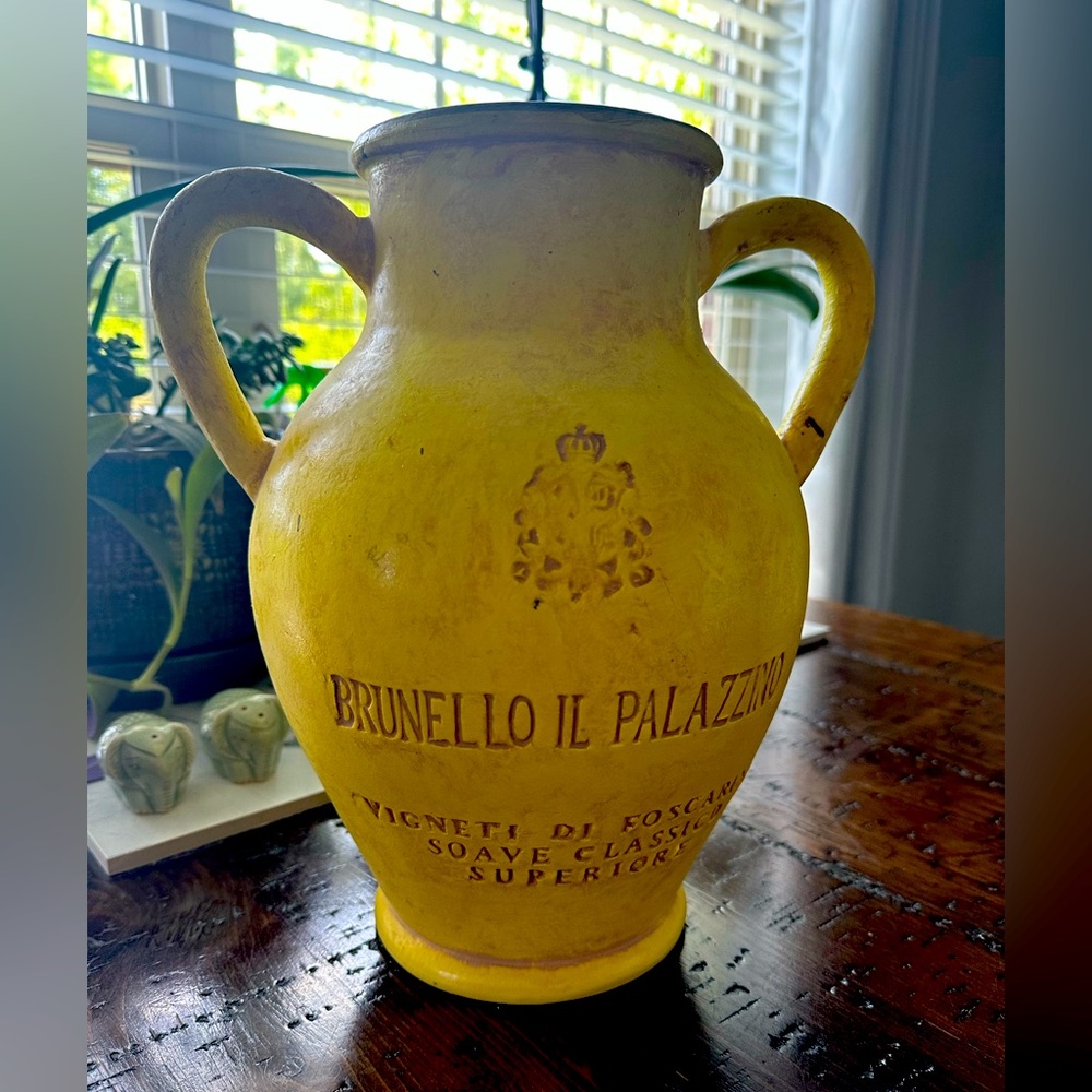 Italian yellow clay vase